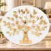 50th Anniversary Gift: Engraved Gold Family Tree on White Plaque